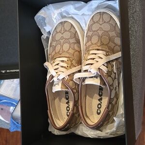Coach Citysole Skate Sneaker in khaki. Size 8